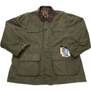 Dickies Green Waxed Cotton Flannel Lined Winter Waterproof Jacket Men's 3XL NEW